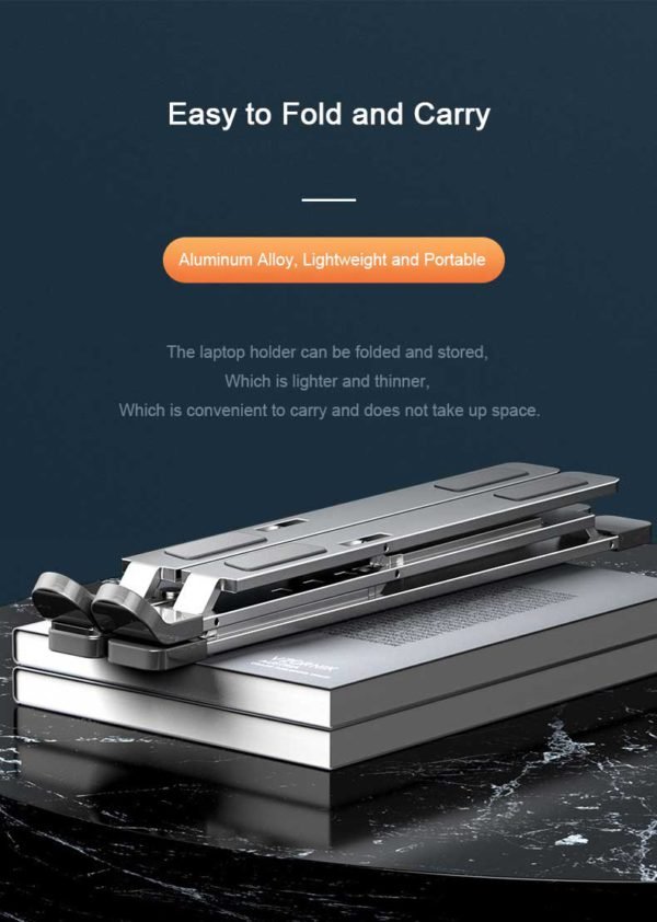 2 Layer Aluminum Alloy Foldable Laptop Stand