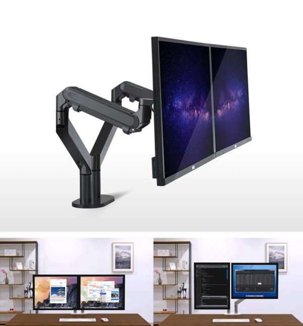 Desktop Computer Dual Monitor Arms Stand