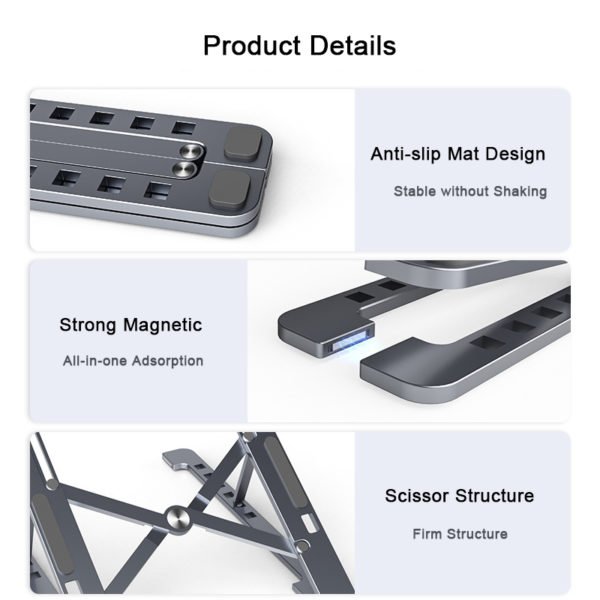 Lightweight Portable Magnetic Laptop Stand