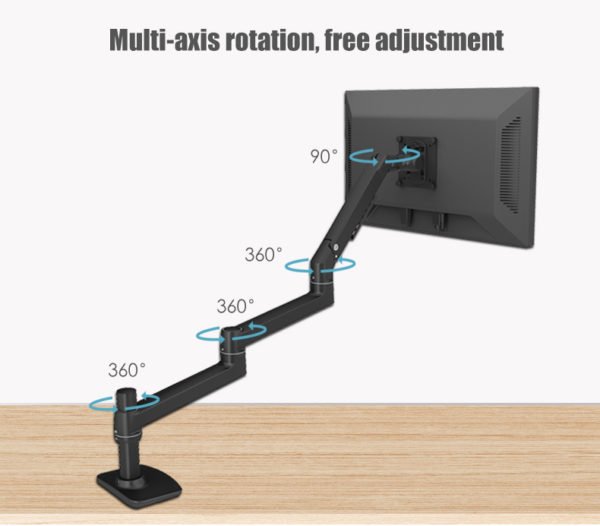 Single Screen Extendable Bracket Monitor Arm Holder