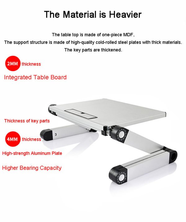 Aluminum Bed Laptop Table Riser