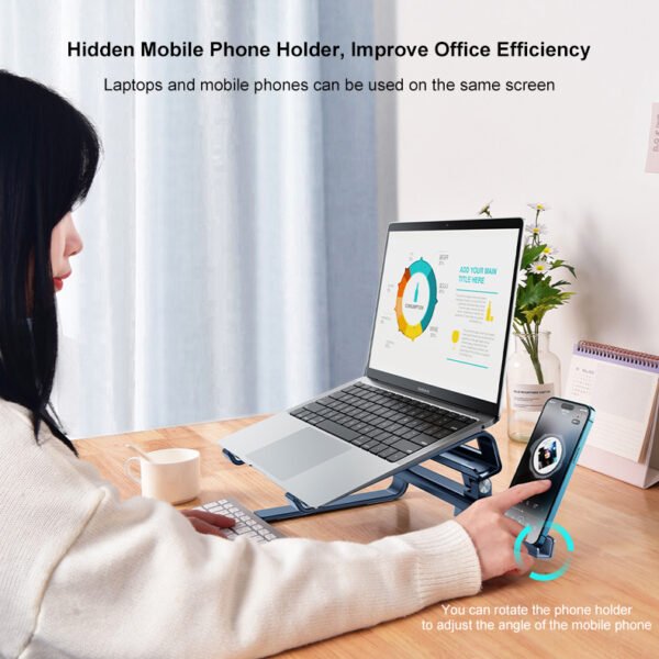 Laptop Table Stand Holder with Mobile Holder